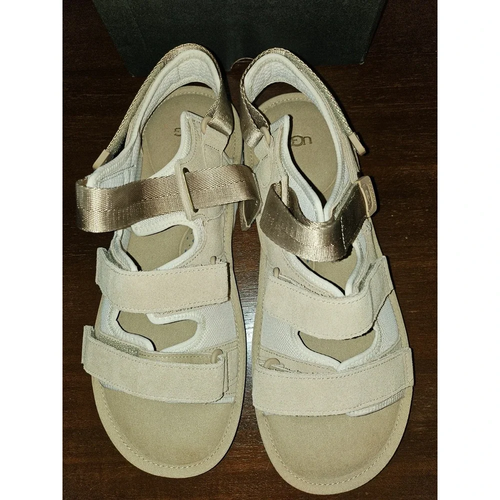 1153095 UGG Goldencoast Multistrap Brown Mens Suede Size 13 Sandals